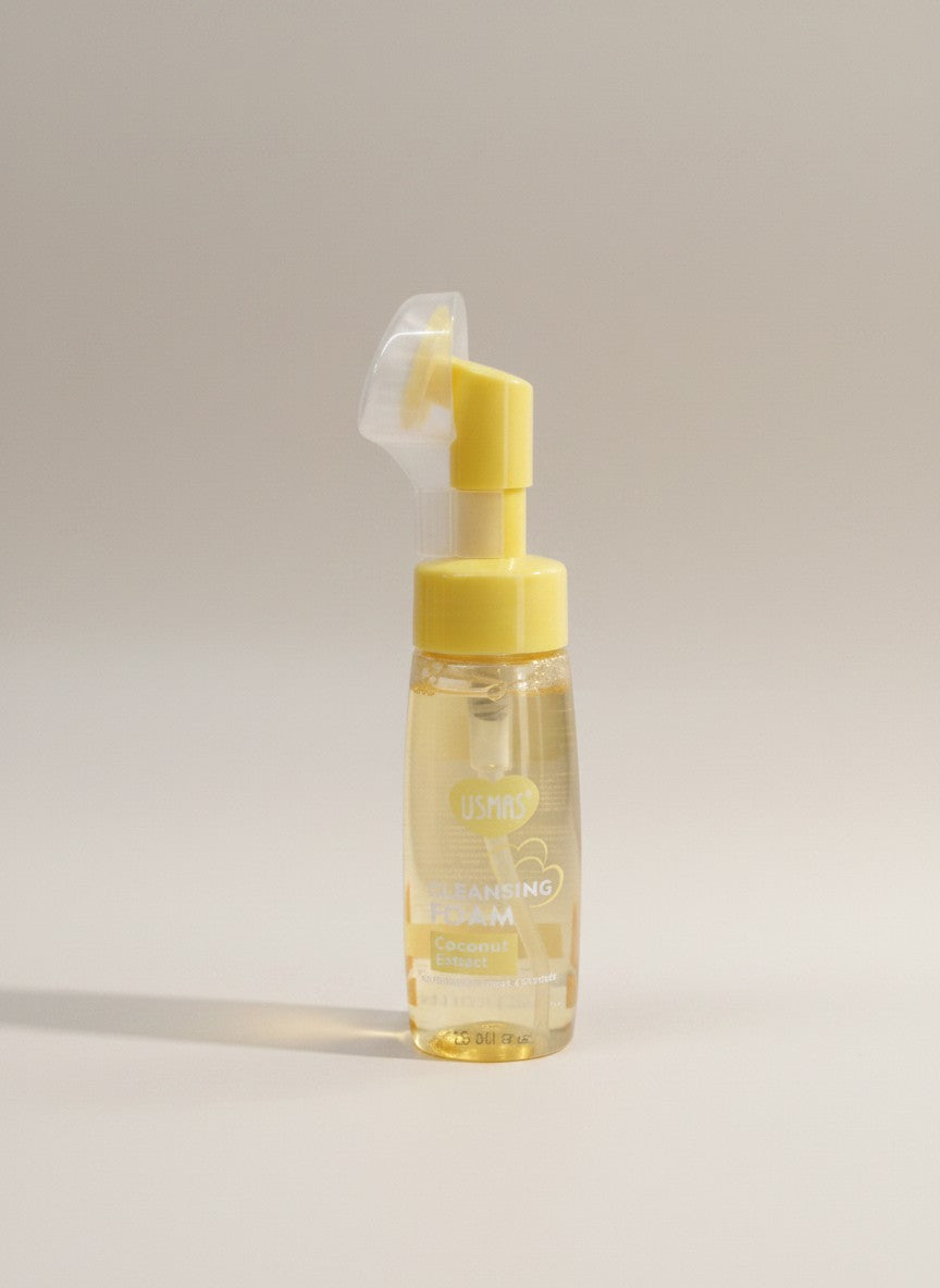 Spuma de Curatare Faciala USHAS Coconut Bubble cu Perie de Masaj, 150 ml
