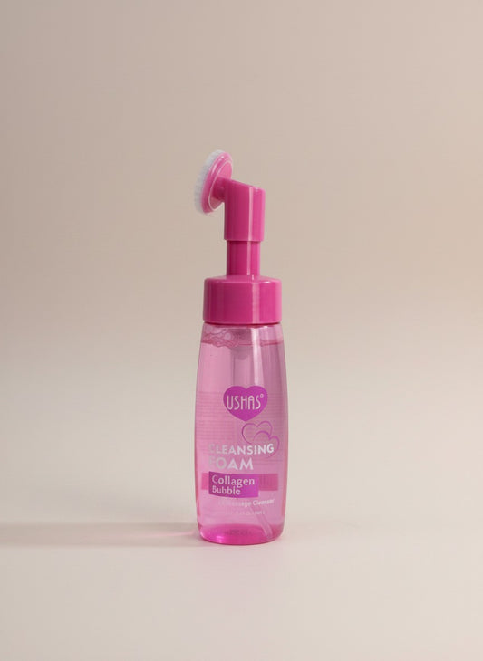 Spuma de Curatare Faciala USHAS Collagen Bubble cu Perie de Masaj, 150 ml