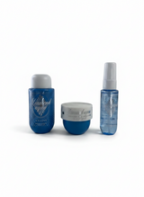 Travel Kit Diamond Aqua, set cadou corp – body mist 40 ml, gel de dus 90 ml, crema de corp 50 ml