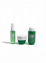 Travel Kit shining green , set cadou corp – body mist 40 ml, gel de dus 90 ml, crema de corp 50 ml